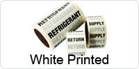 White Printed Indoor Pipeline ID Tape