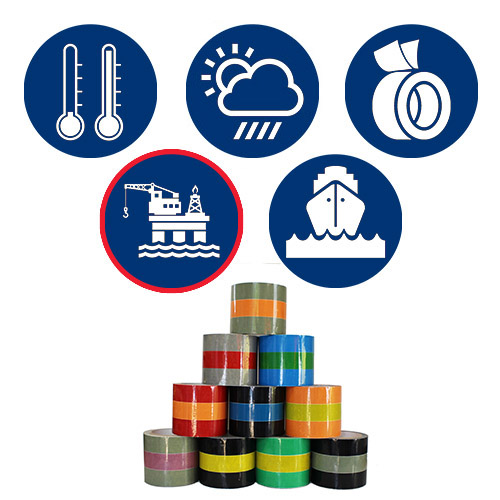 - Custom Printed Outdoor Marine Pipe Identification Tape - Any Colour / Size / Print