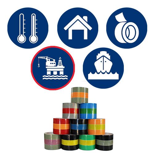 - Custom Printed Outdoor Marine Pipe Identification Tape - Any Colour / Size / Print