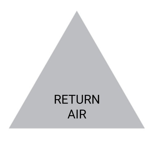 RETURN AIR (Grey) - Ductwork Identification (ID) Triangles