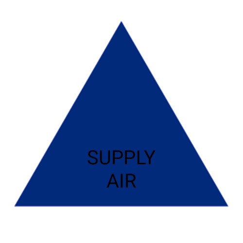 SUPPLY AIR (Blue) - Ductwork Identification (ID) Triangles