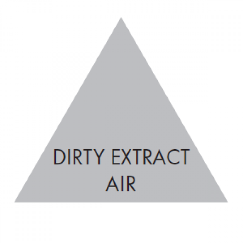 DIRTY EXTRACT AIR (Grey) - Ductwork Identification (ID) Triangles