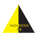 HAZARDOUS AIR (Black and Yellow) - Ductwork Identification (ID) Triangles