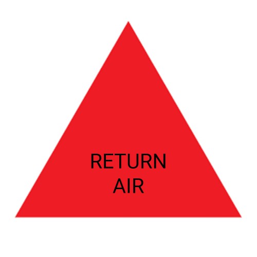 RETURN AIR (Red) - Ductwork Identification (ID) Triangles