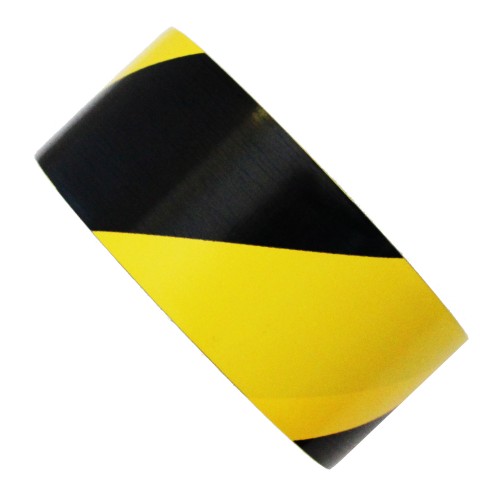 Black and Yellow Hazard Floor/Lane Marking Tape (75mm x 33m)