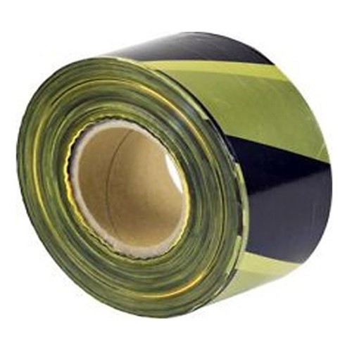 Yellow/Black Polythene Barrier Tape 30 micron in stock !