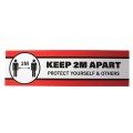 Keep 2 Metres Apart Protect Yourself and Others - Premium Social Distancing Floor Marking Signs/Stickers (14" x 4" / 350mm x 100mm)