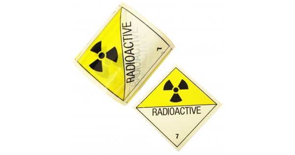 7 Radioactive - Premium Hazard Labels