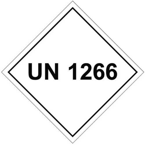 UN1266 (Obsolete) - Hazard Labels (Contact to order)