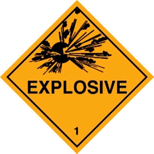 1 EXPLOSIVE - Hazard Labels