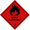 3 HIGHLY FLAMMABLE - Hazard Labels