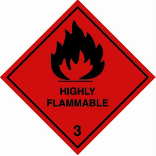 3 HIGHLY FLAMMABLE - Hazard Labels