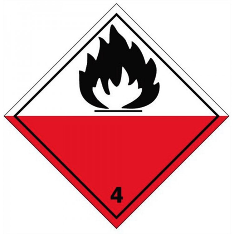 4 Flammable Hazard Labels 4 Flammable Hazard Labels