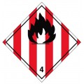 4 (Flammable Solid) - Hazard Labels