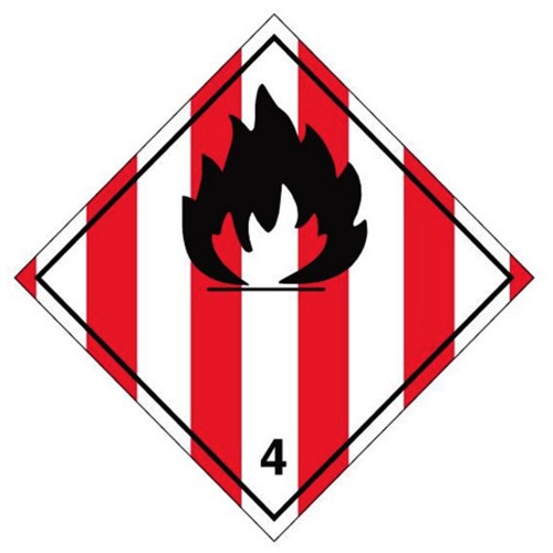 4 (Flammable Solid) - Hazard Labels