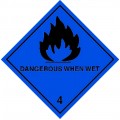 4 DANGEROUS WHEN WET - Hazard Labels