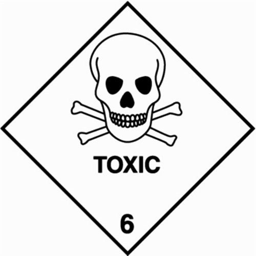 6 TOXIC - Hazard Labels
