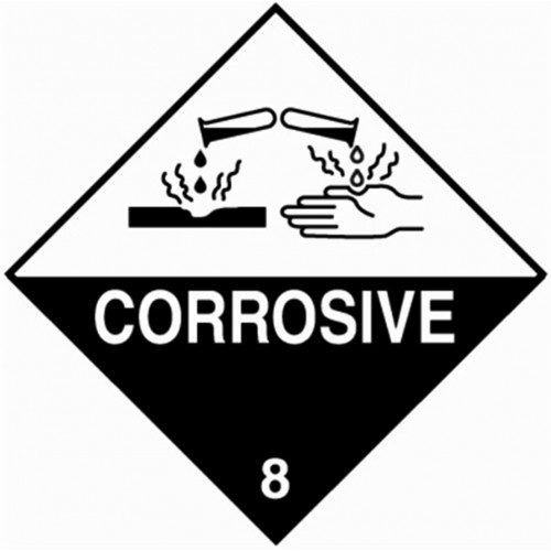 8 CORROSIVE - Hazard Labels