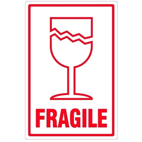 FRAGILE with symbol (Large) - Parcel/Pallet Labels