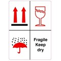 This Way Up, Fragile, Keep Dry - Parcel Labels
