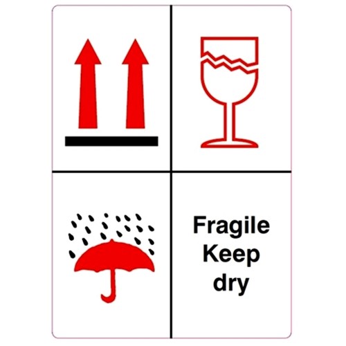 This Way Up, Fragile, Keep Dry - Parcel Labels