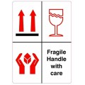This Way Up, Fragile, Handle With Care - Parcel Labels