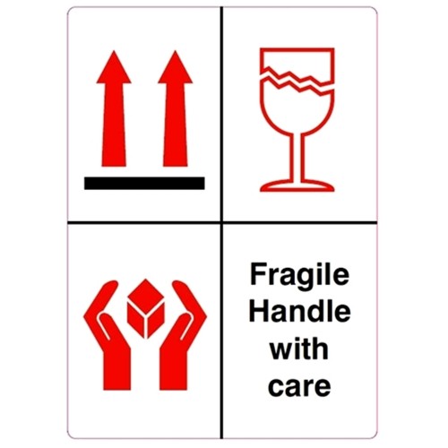 This Way Up, Fragile, Handle With Care - Parcel Labels