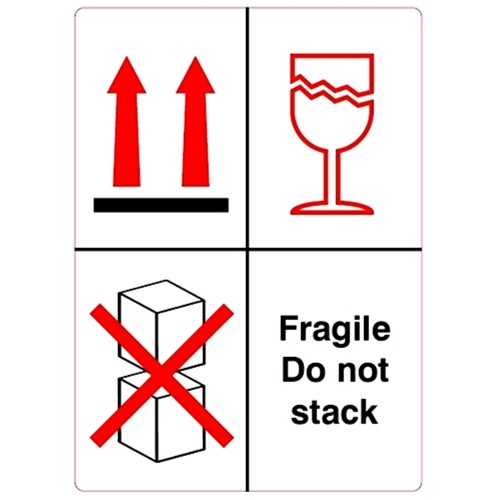 This Way Up, Fragile, Do Not Stack - Parcel Labels