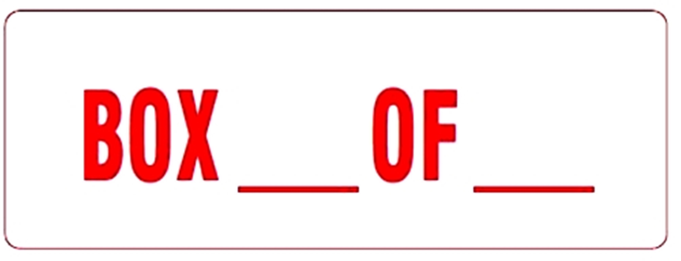BOX __ OF __ - Parcel Labels
