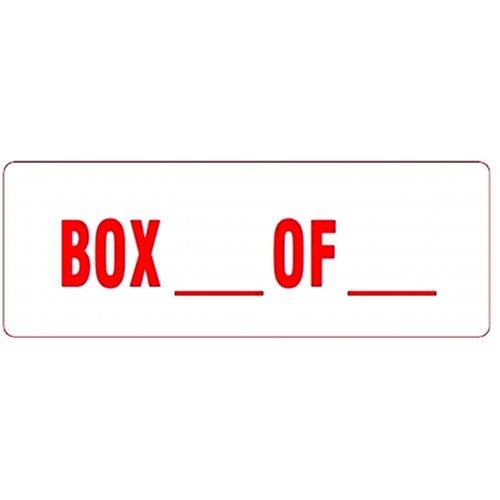 BOX __ OF __ - Parcel Labels