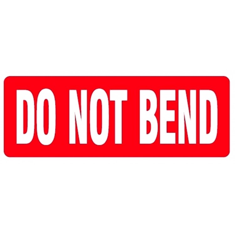 Do Not Bend Parcel Labels