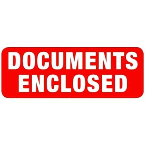 DOCUMENTS ENCLOSED - Parcel Labels