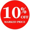 10% OFF MARKED PRICE - Retail Promotion Labels