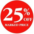 25% OFF MARKED PRICE - Retail Promotion Labels