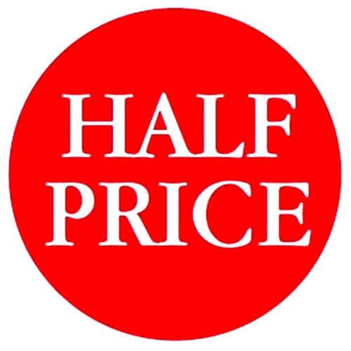 HALF PRICE - Retail Promotion Labels