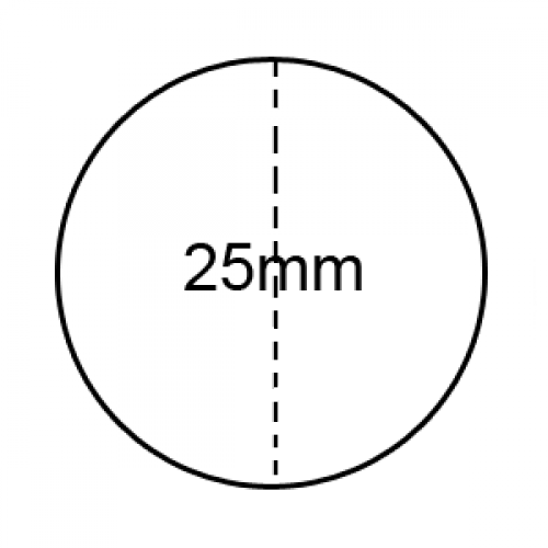 25mm Perforated- Clear Sealing Labels