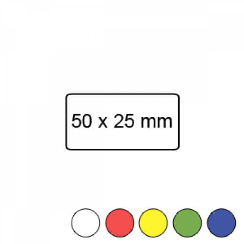 50mm x 25mm - Plain Reel Labels