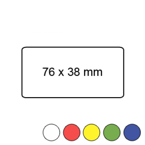76mm x 38mm - Plain Reel Labels