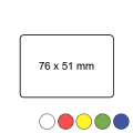 76mm x 51mm - Plain Reel Labels