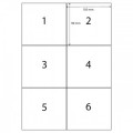 105 x 99mm (6/Sheet) - A4 Sheet Labels (100 Sheets)