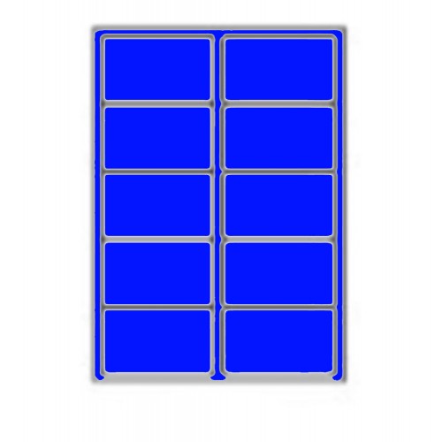 99.1 x 57.3mm (10/Sheet) - Blue A4 Sheet Labels (100 Sheets)