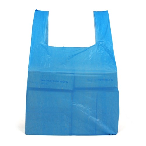 Blue Vest Plastic Carrier Bags (11x16.5x20" / 280x410x510mm)