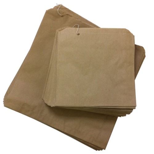 Brown Kraft Paper Strung Bags (13"x14" / 254x330mm)