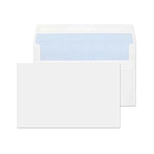 114x162mm 4 1/2 x 6 3/8" C6 White 90gsm Self Seal Envelopes - Qty 1000