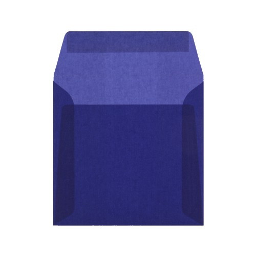 160x160mm Blue Translucent Peel and Seal Envelopes - Qty 10