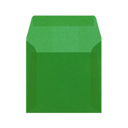 160x160mm Green Translucent Peel and Seal Envelopes - Qty 10