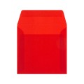 160x160mm Red Translucent Peel and Seal Envelopes - Qty 10
