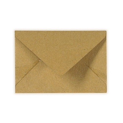 30x44mm Brown Kraft 70gsm Gummed Diamond Envelopes - Qty 100