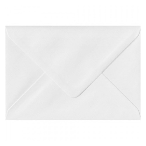 70x110mm White 90gsm Gummed Diamond Envelopes - Qty 100