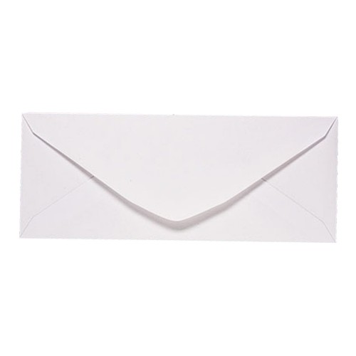 80x215mm White 80gsm Gummed Diamond Envelopes - Qty 1000